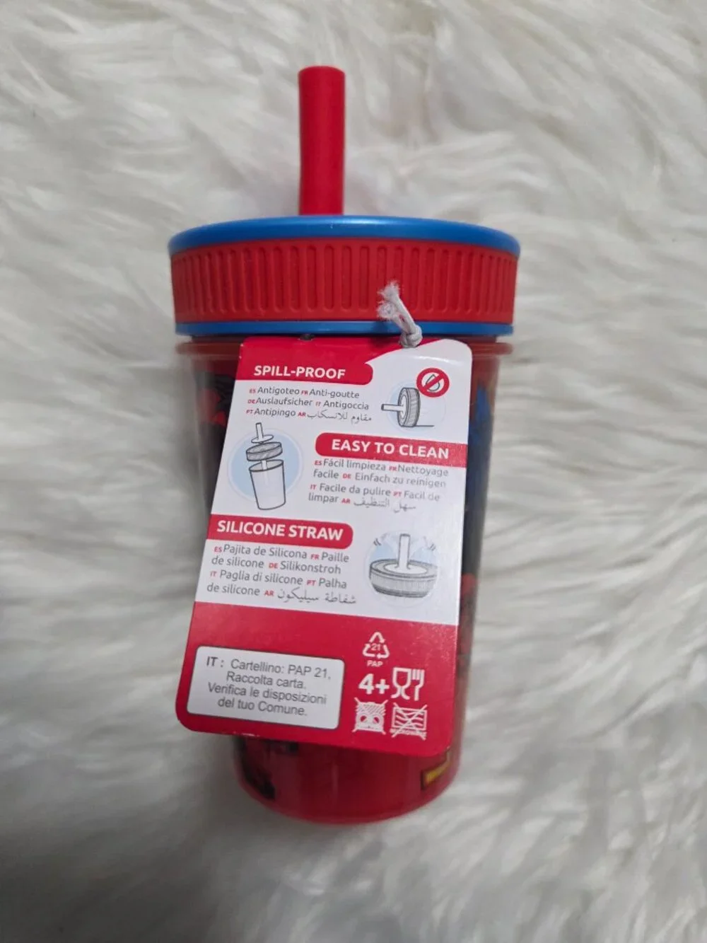 Stor Spiderman Straw Cup
